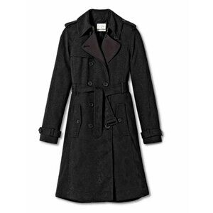 Altuzarra For Target Snake Print Double Breasted Trench Coat Black Size Large